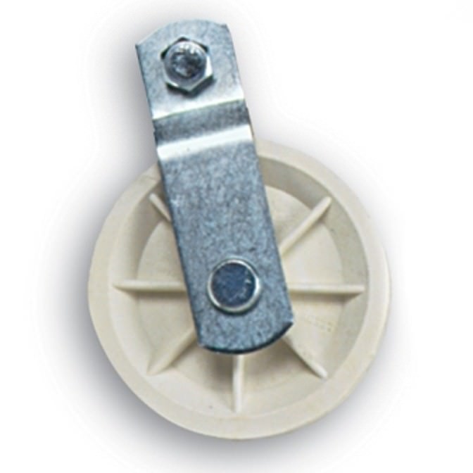 2  3-1/2" White Nylon Composite Pulleys