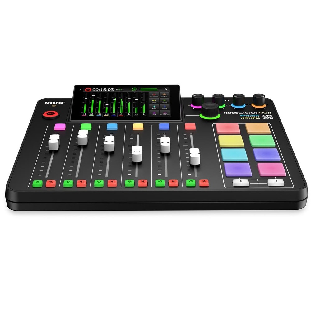Rode RODECaster Pro II Integrated Audio Production Studio Console Bundle with 2x