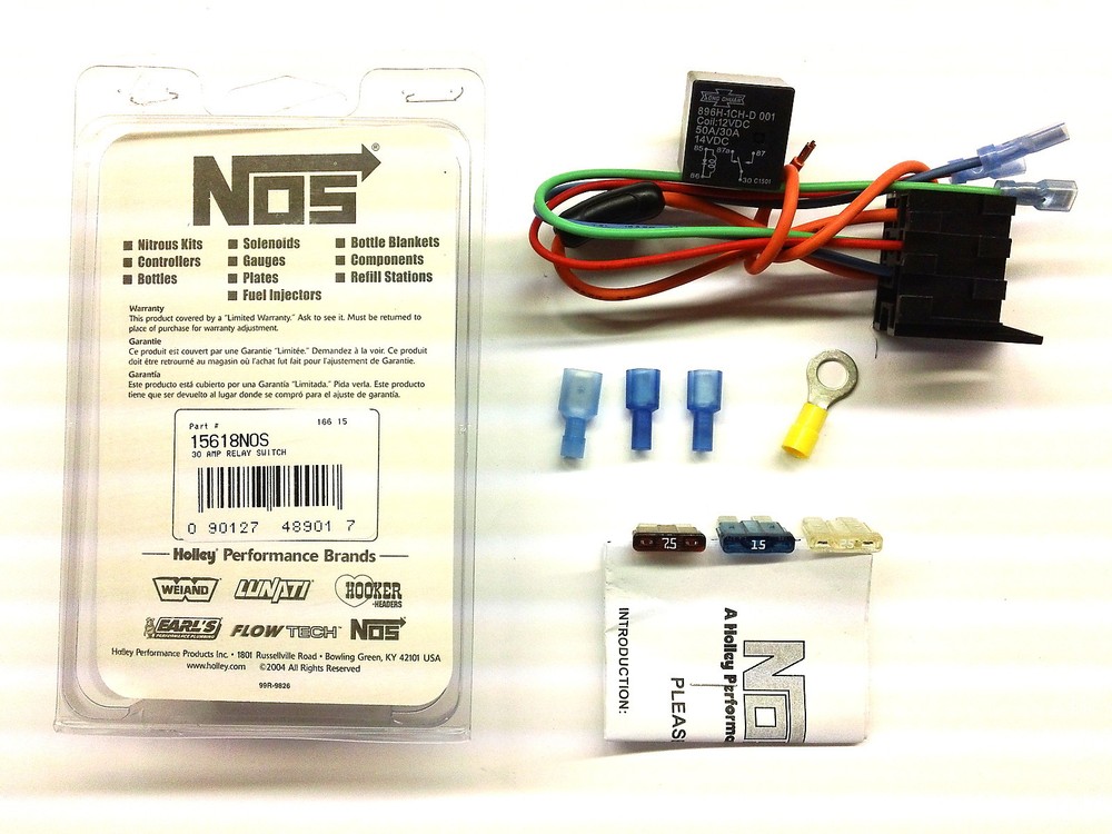 Nitrous Oxide Systems NOS15618 30 AMP relay switch assembly-Holley- Single Pole