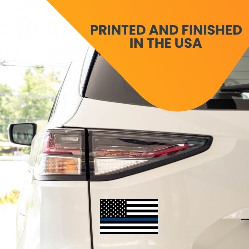 Thin Blue Line American Flag Magnet Decal 3x5 Inches Automotive Magnet for Car