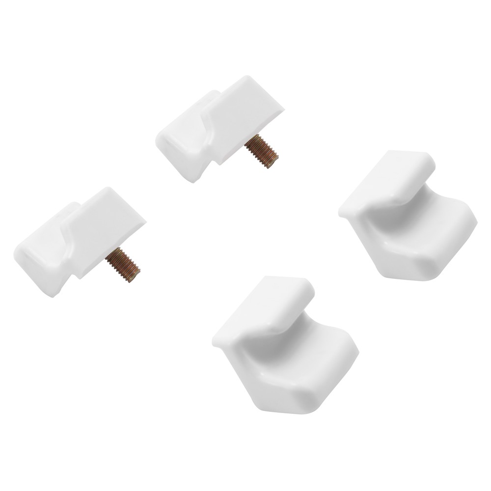 White ABS Freezer Basket Retainer + Nut - Qty 4 kit For SubZero #7009399