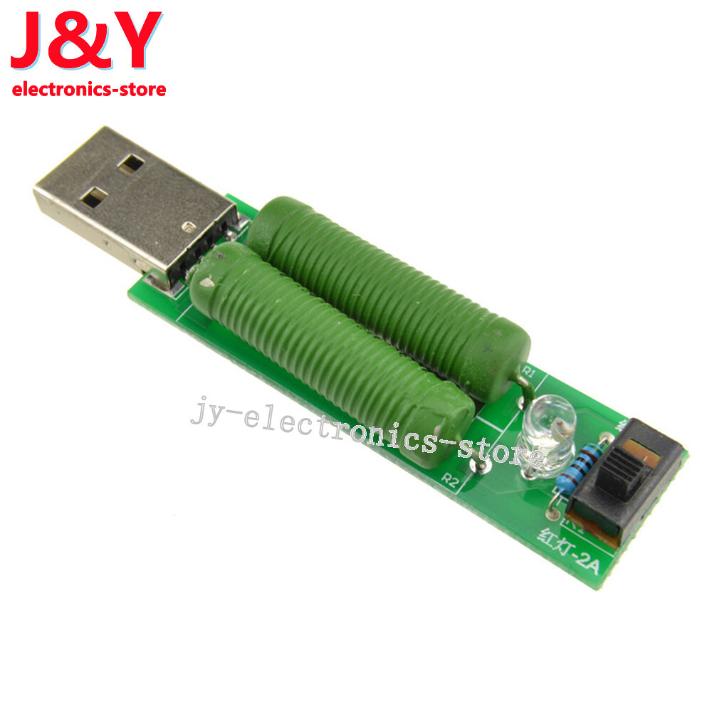 2PCS USB Load ResistorPower Resistors Mobile Power Aging Resistance Module 1A 2A
