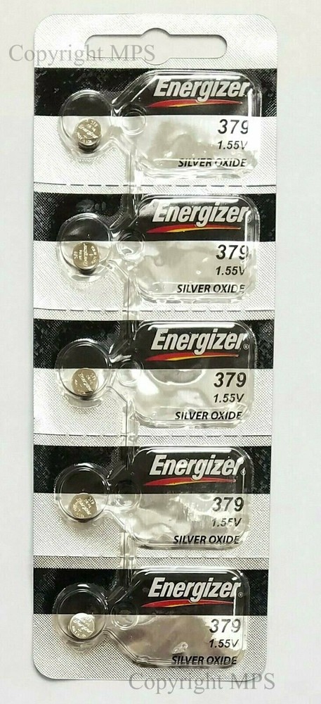 Energizer 379 Button Cell Watch Batteries 5 pack