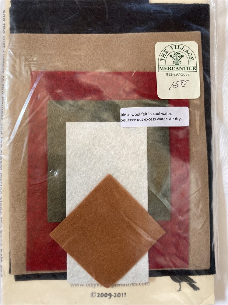 Oley Valley Primitives Penny Rug Pattern w/Felt Lady Bug Door Hanger