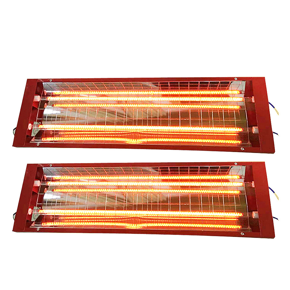 2x 2000W Spray Baking Booth Infrared Paint Curing Light Heating Lamp Heaters