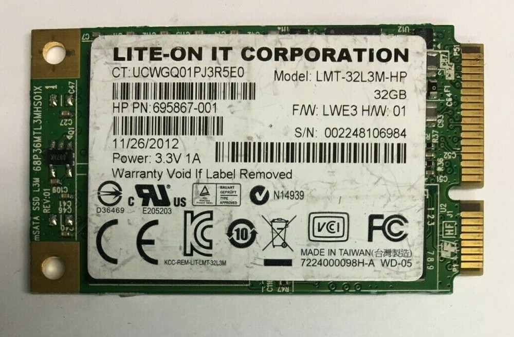 32GB mSATA SSD mixed brands