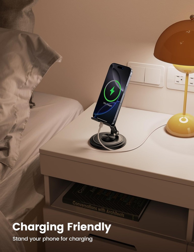 Adjustable Cell Phone Stand Holder 360 Rotation Foldable Desk Mount