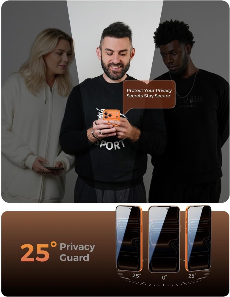 MAGIC JOHN 3Rd Gen Upgraded for Iphone 17 Pro Max Privacy Screen Protector 6.9 I