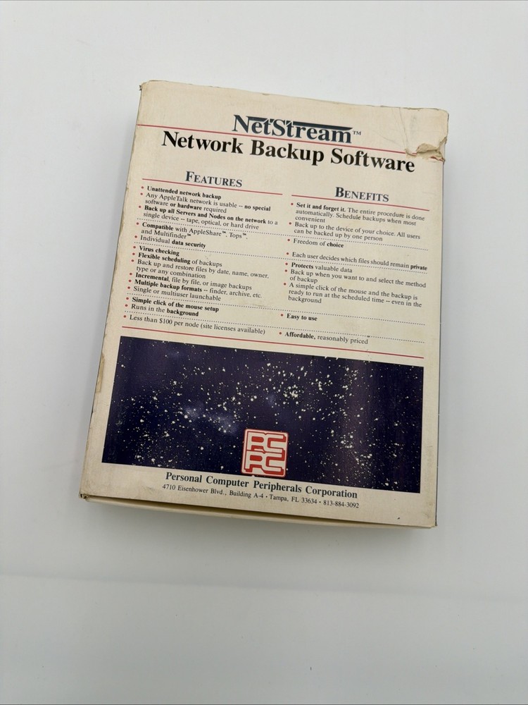 NetStream Network Backup Software Macintosh Complete Tested Working Boxed