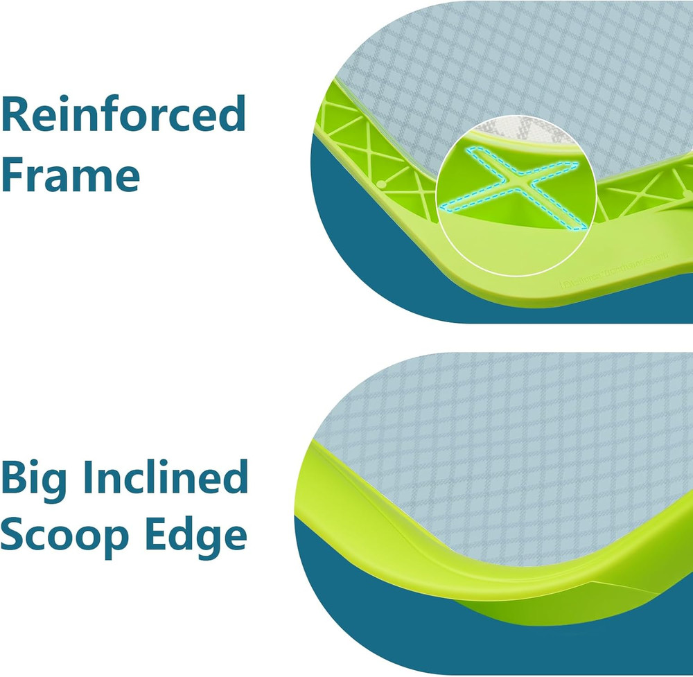 Pool Skimmer Net - Professional Heavy Duty Reinforced Frame Leaf Rake Nylon Flat