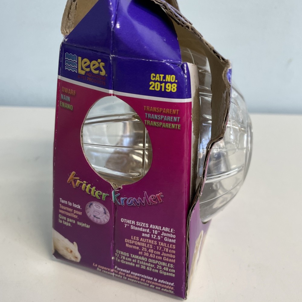 Lee's Kritter Krawler Mini Exercise Ball 5" Clear Open/Return