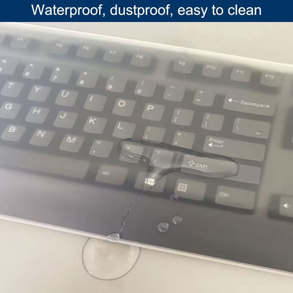 Clear Desktop Computer Keyboard Protector Cover for PC 104/107 Keys