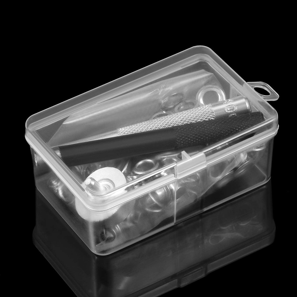 Pangda 100 Sets Grommet Eyelets Tool Kit with Hole Cutter & Storage Box
