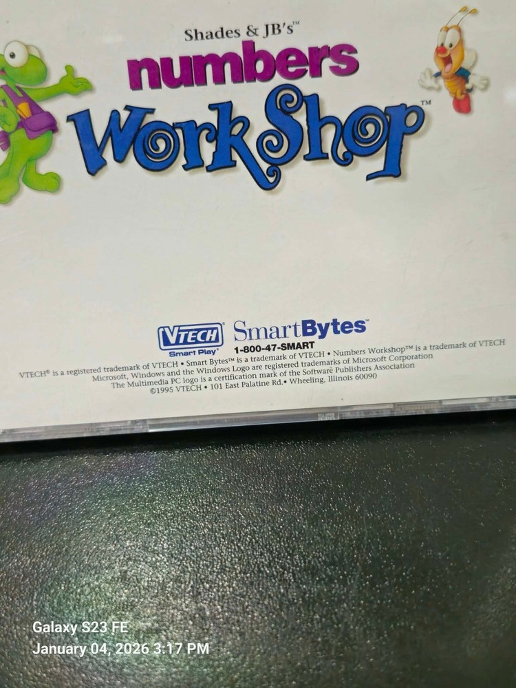 Vtech Numbers Workshop Ages 3-6 (PC) Learn Teach Home School CD Education Tutor