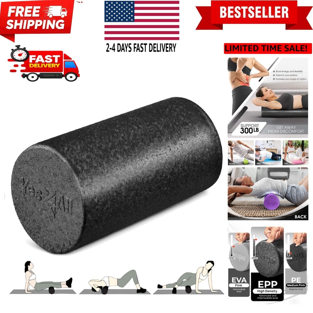High-Density EPP Round Back Roller Foam, Exercise Foam Roller for Yoga, Pilat...