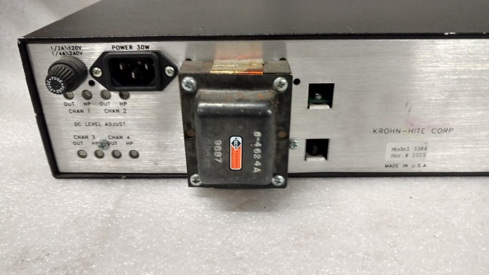 KROHN-HITE Model 3384 8 Pole * LP/HP Variable Filter * Powers ON