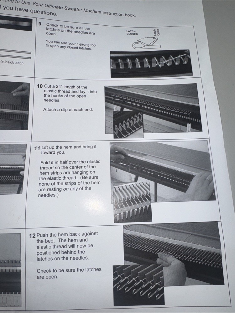 Ultimate Sweater Machine& Row Counter& Extension Kit Instructions GUC