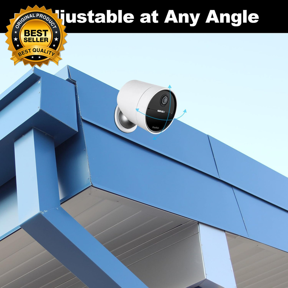 2 Pack Metal Wall Mount Compatible with Simplisafe Wireless Outdoor Security Cam