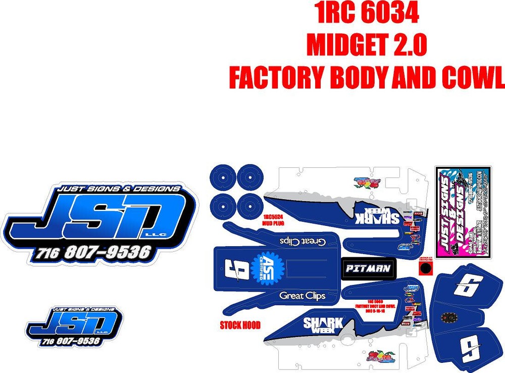 1RC MIDGET WRAP DARRYN PITTMAN SHARK WEEK