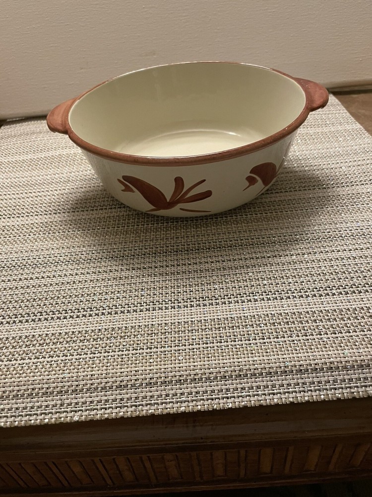 BAKER Sweden Brown Birds Design Oval 9” Ceramic