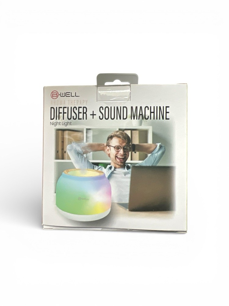 B-Well Aromatherapy Diffuser Sound Machine LED Night Light White Noise