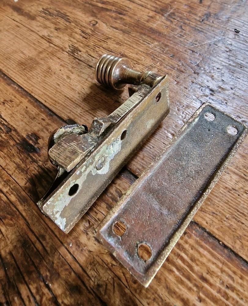 Victorian Brass Sash Window Lock Latch and Catch