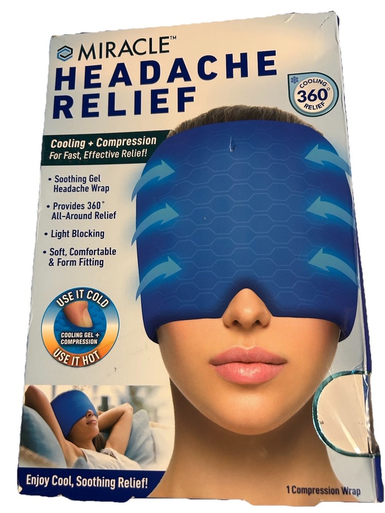 Miracle Headache Relief Cooling Or Heat Compression Cap 360 Degree Head Coverage