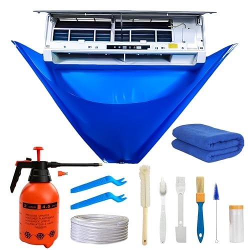 13pc Mini Split AC Cleaning Kit - Waterproof Bag, Vent Brush & Tools for Ductles