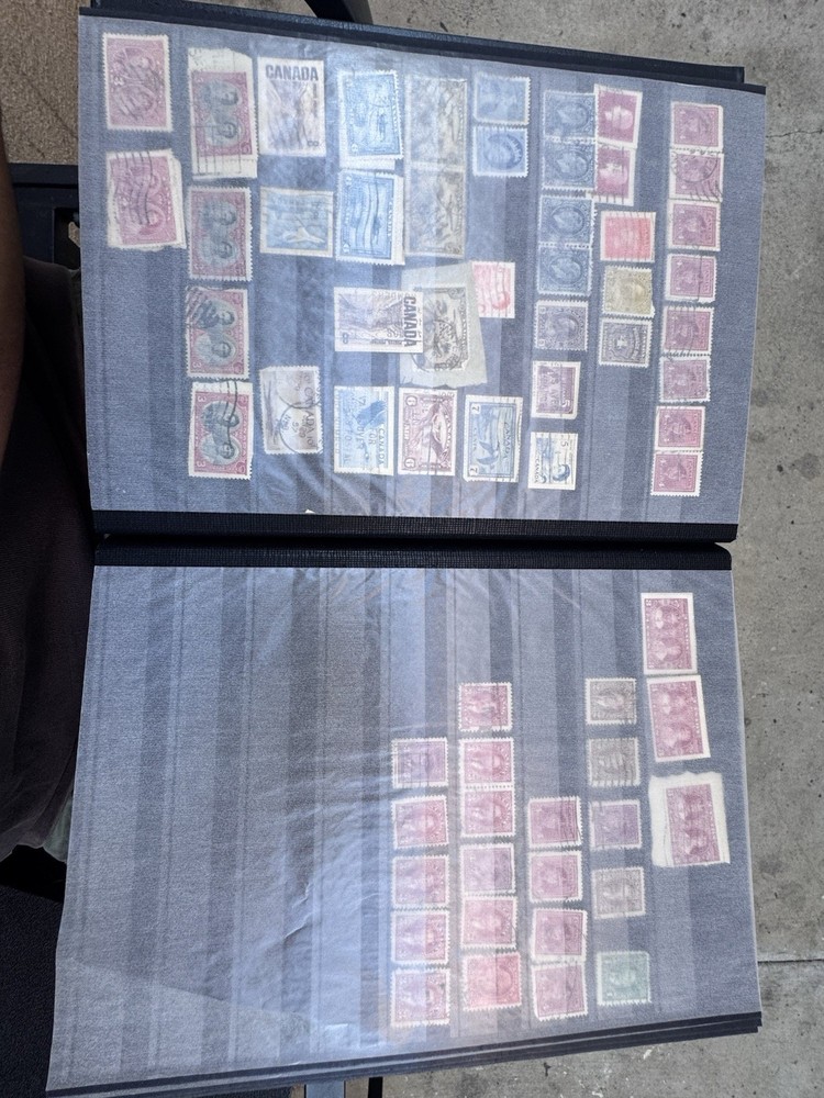 32 Page Great Condition Stockbook Glassine Interleaf Chock Full Of Stamps