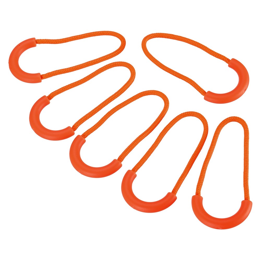 Zipper Pulls Replacement, 15 Pack Extension Cord Handle for Bags, Orange