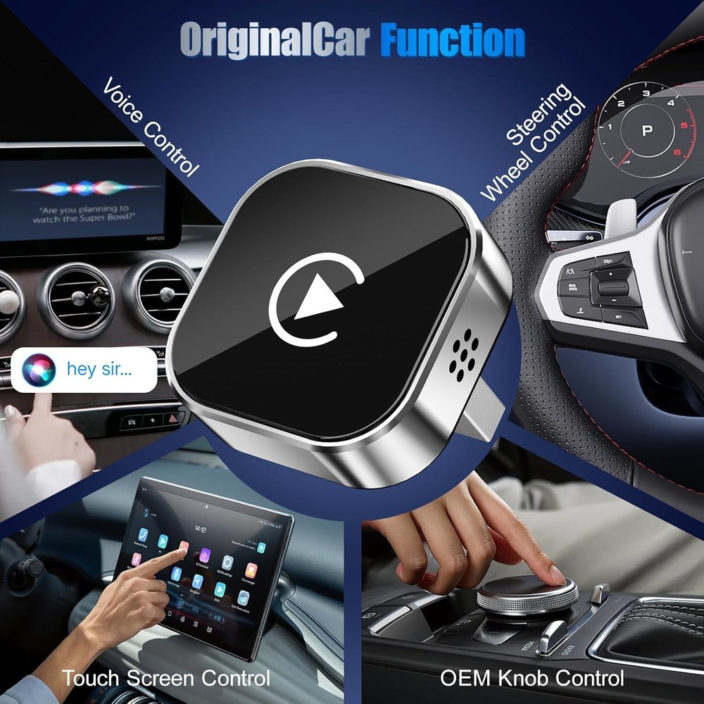 2026 Wireless Car Adapter - Universal Smart Screen Converter for CarPlay/Android