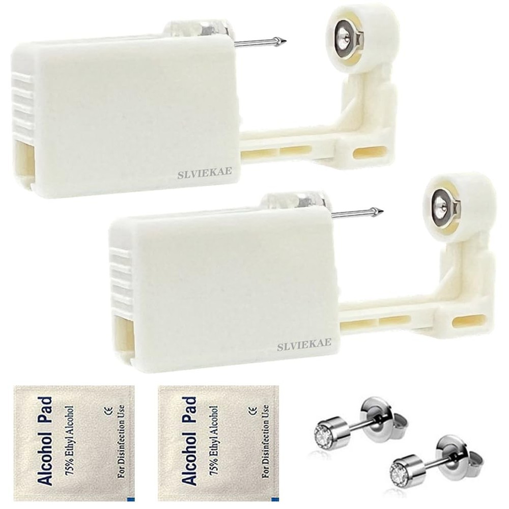Ear Piercing Kit, Disposable Gun with Preloaded Stud, at 3mm