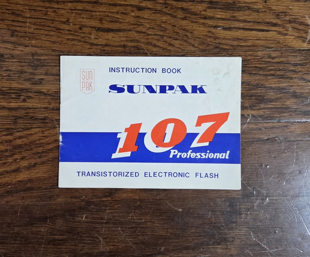 Sunpak 107 Professional Instruction Book