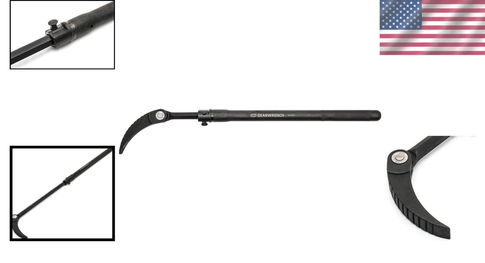 33" Extendable Indexing Pry Bar - Adjustable Head with 14 Positions for Access