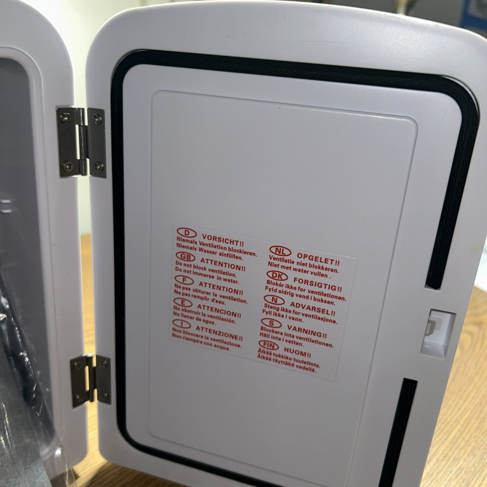 UberChill Mini Fridge Silver Personal Compact Refrigerator Unused