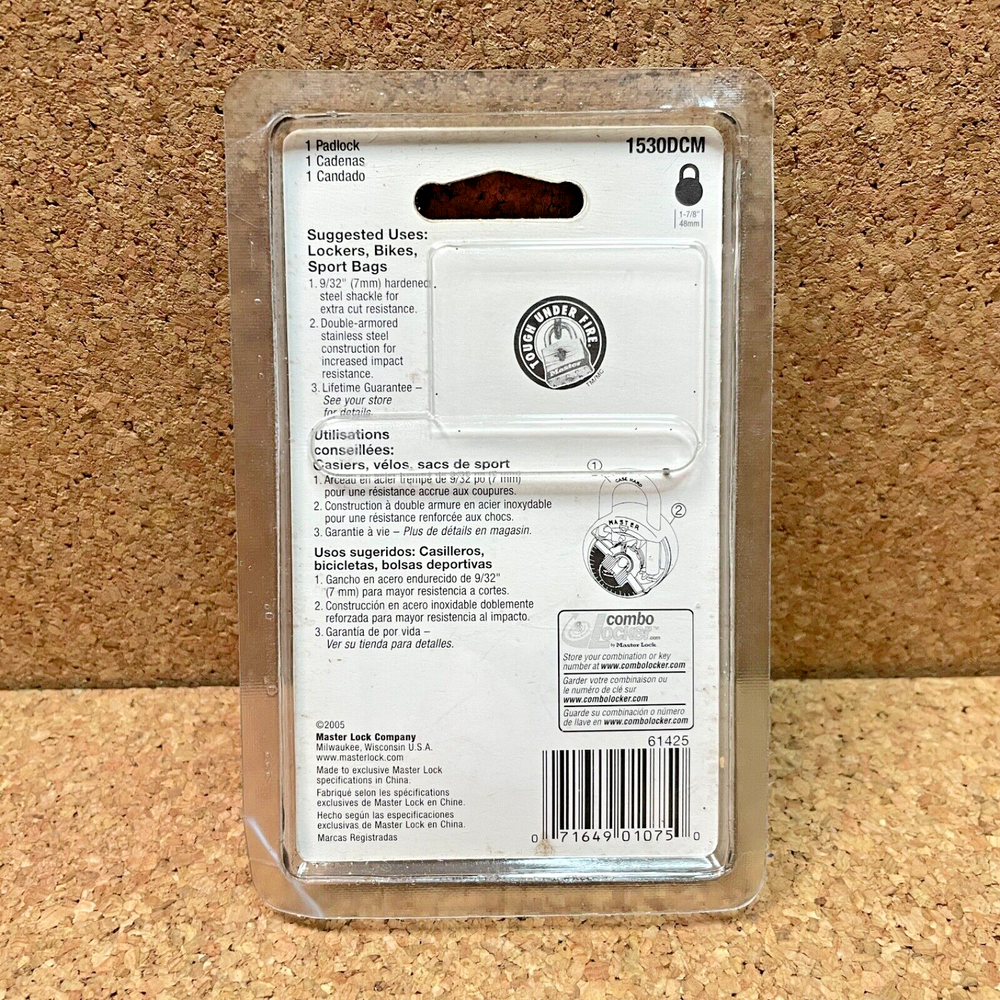 Master Lock ~ Combination Lock 1530DCM Red