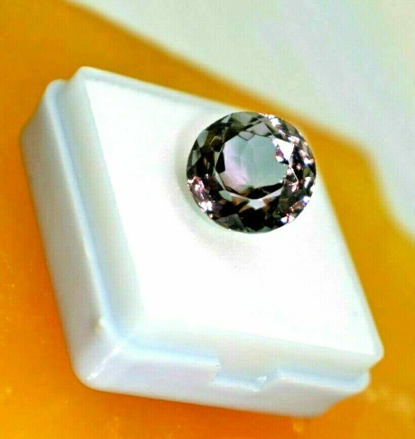 Brazilian Certified 7.10 Ct Natural Alexandrite Round Cut Loose Gemstone