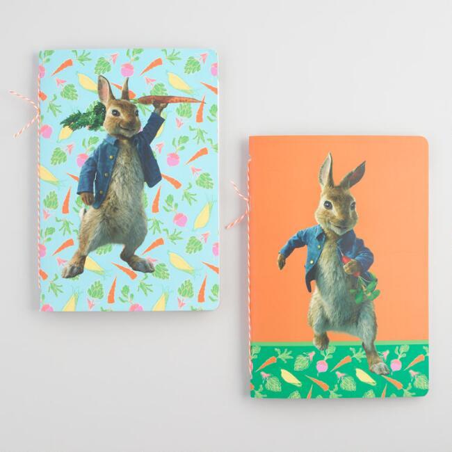 Peter Rabbit Lined Journal Set of 2 Paperback Notebook Diary Easter New