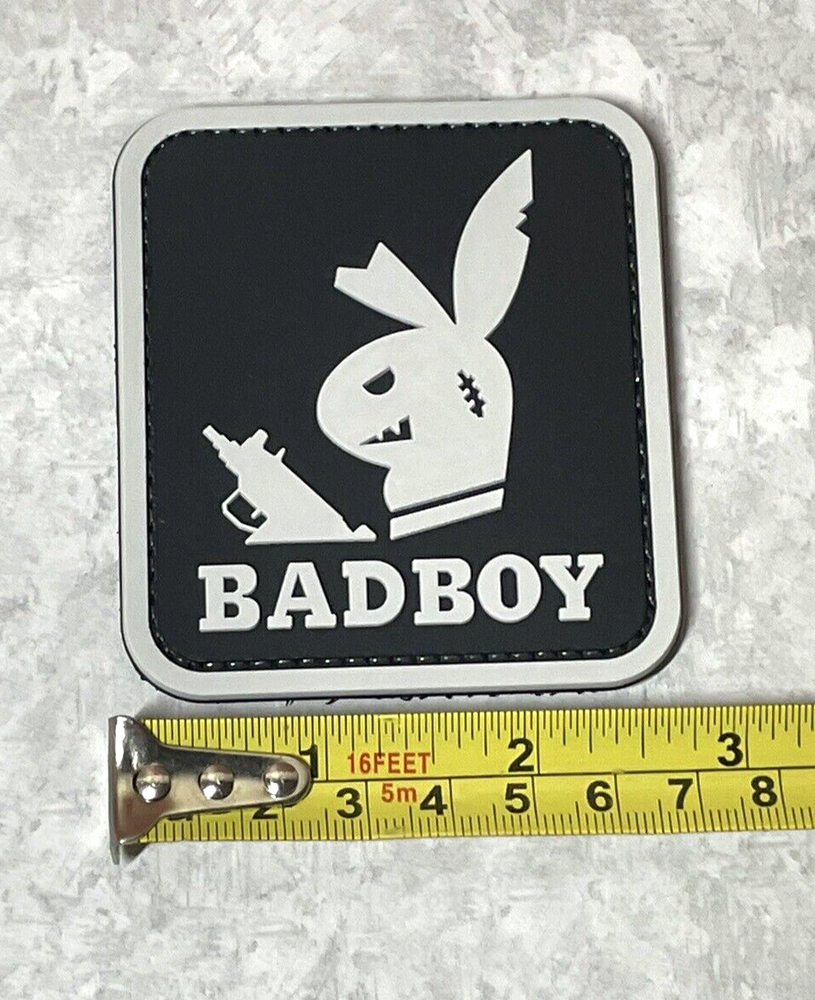 Badboy Tactical Gun Morale PVC Patch, Bad Boy Bunny Rabbit Rubber PVC Patch