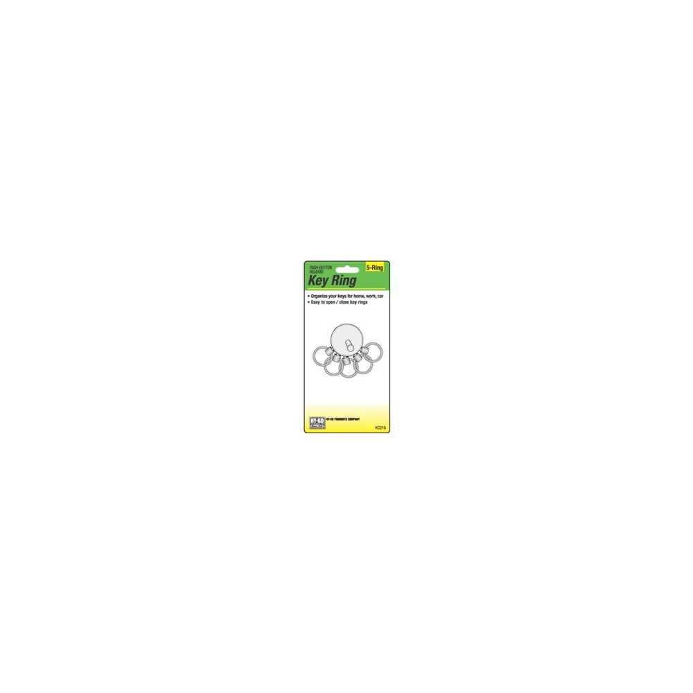 Hy-Ko KC216 Key Ring, Easy-Release - Quantity 5