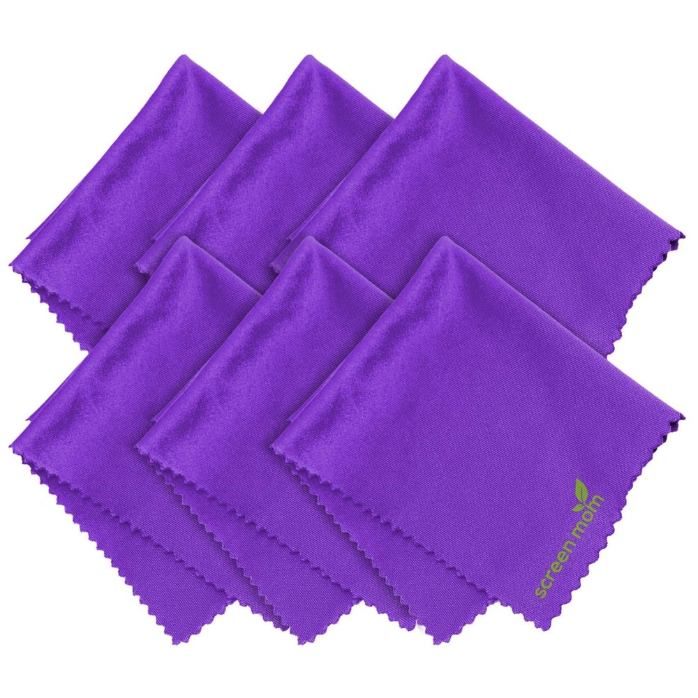 Screen Mom Screen Cleaner Purple Microfiber Cloths (6-Pack) - Microfiber Scre...
