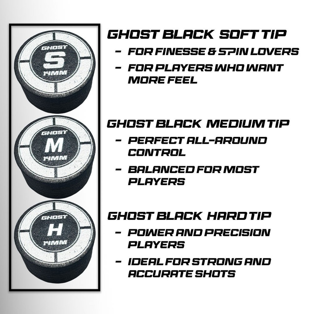 Fedor Gorst Ghost Black Playing Tip – Precision Performance Soft Hardness