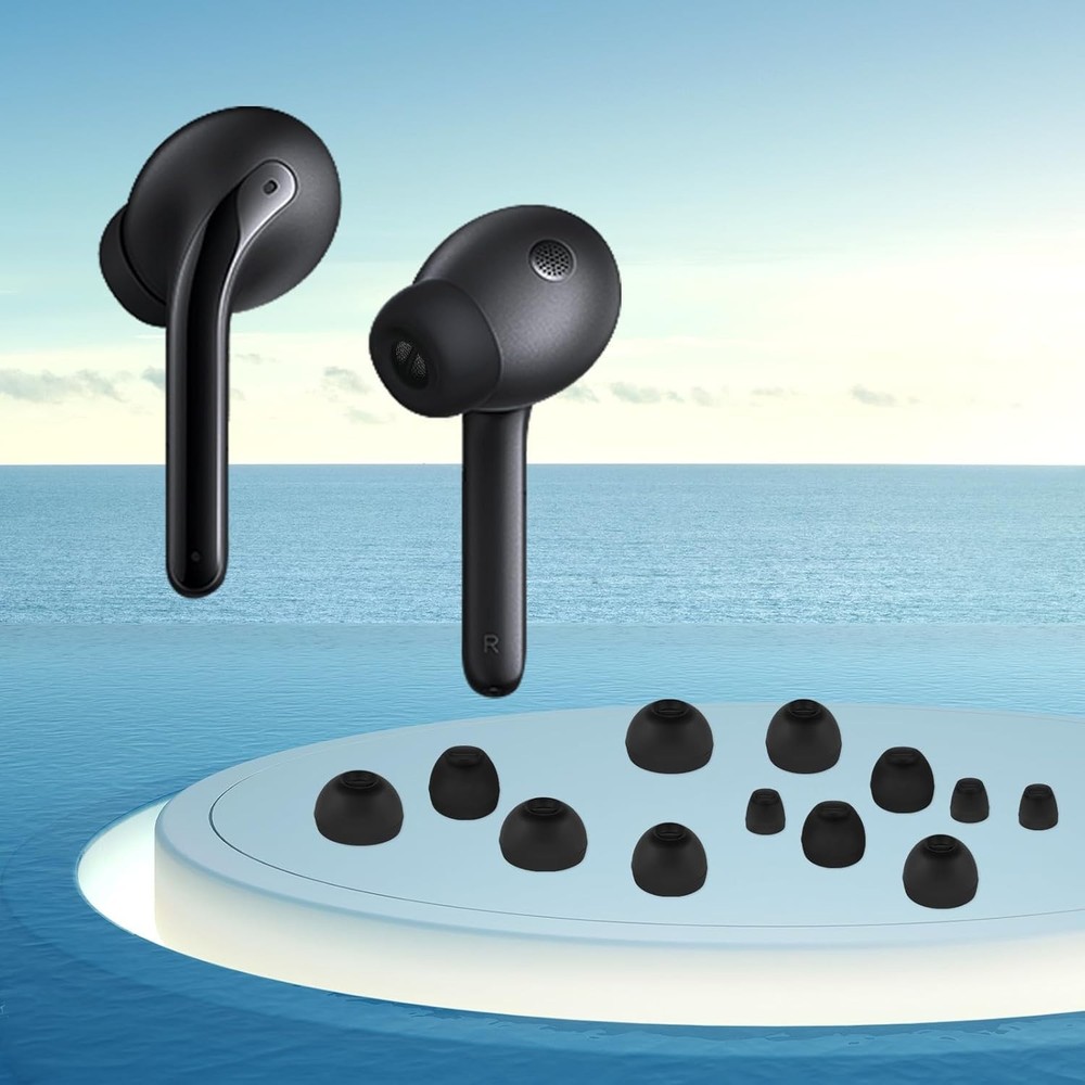 Extra Small Earbuds Tips Replacement Earbud Soft Silicone black