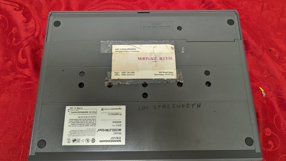 Mannesmann Tally Mobile Writer Printer PS With Power Supply Untested