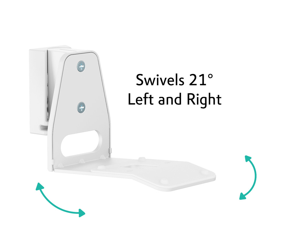 ynVISION Adjustable Wall Mount Compatible with Sonos ERA 300 - White - 2 Pack