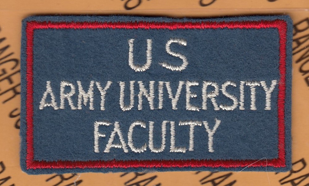 WWII US Army University Faculty USAU ~3.25" wool patch c/e