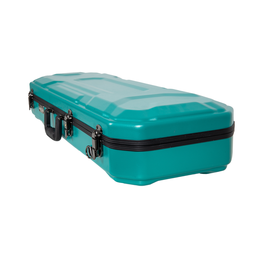 Crossrock 4/4 size Violin Case-ABS Molded Hardshell,Detachable Straps-Mint Blue