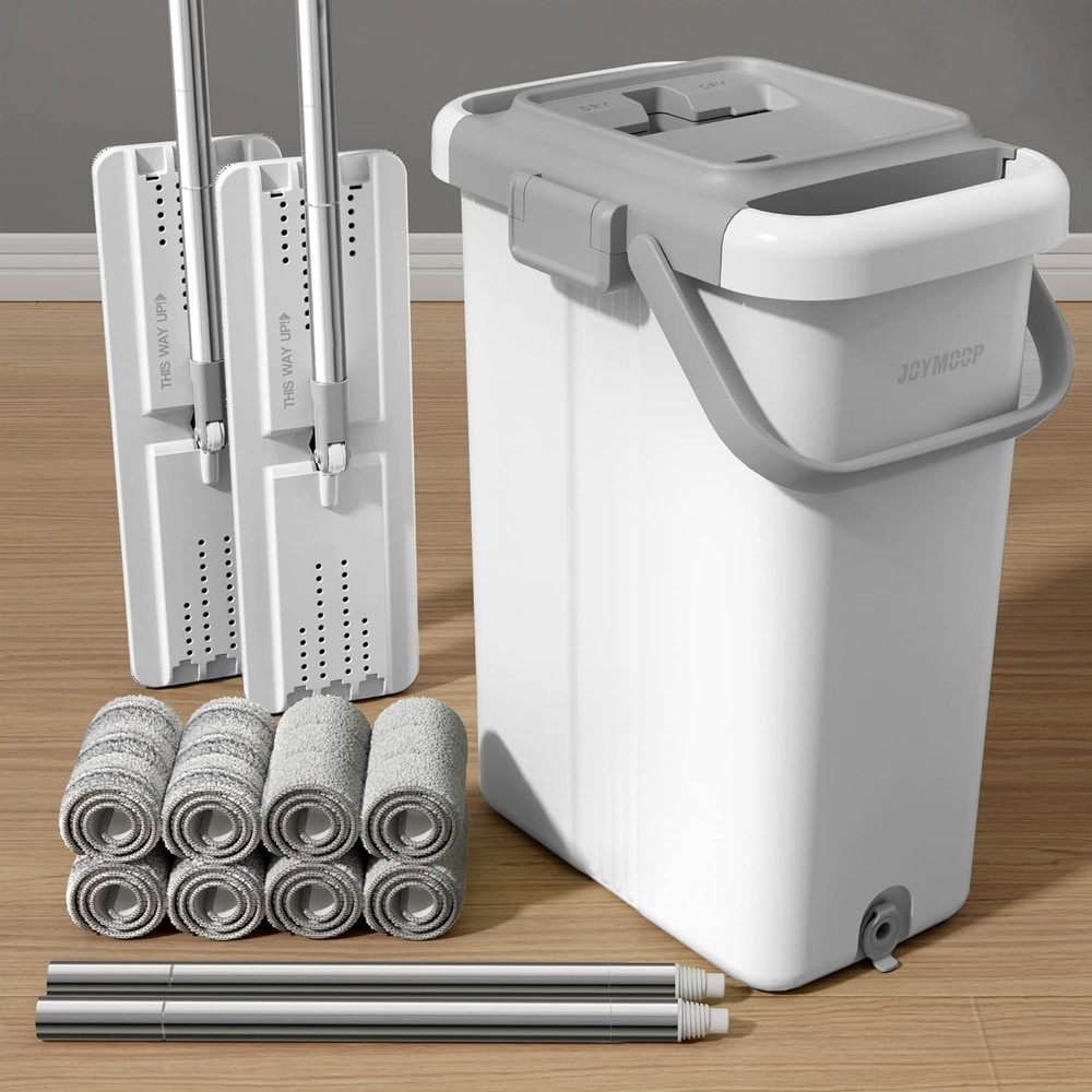Mop and Bucket Set with Wall Cleaner