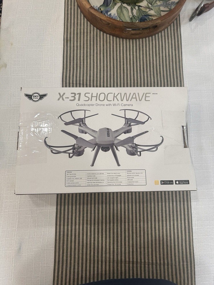Sky Rider X-31 Shockwave Quadcopter Drone with Wi-Fi Camera