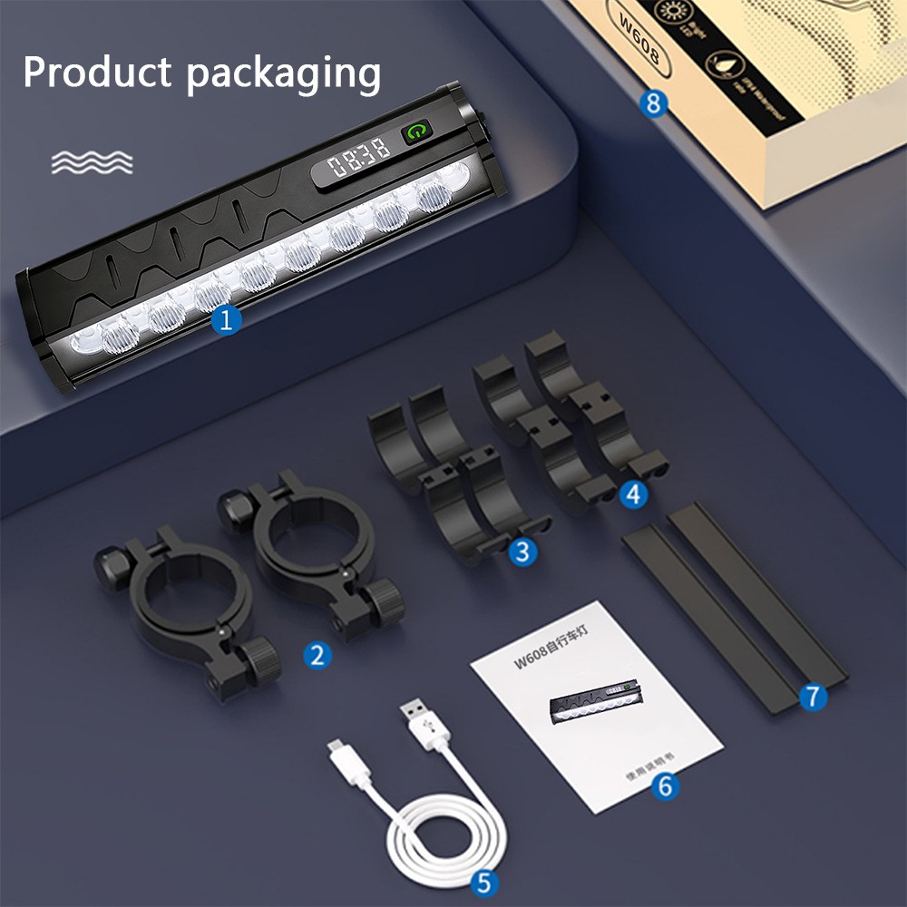 5000 Lumen Bike Lights Rechargeable Bicycle Light Super Bright Bicycle Headlight